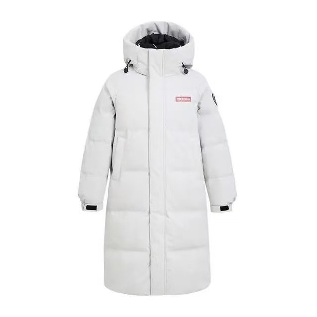 鸭鸭羽绒服 王一博同款 时空道宇联名 男女同款90绒中长款羽绒服 银河灰色