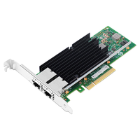 火蓝(Hoodblue)10G万兆双电口网卡PCI-E x8万兆电口服务器网卡万兆网络适配器NAS台式机工控机万兆网卡HBE10G4-T2