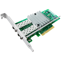 火蓝(Hoodblue)万兆网卡10Gbps双光口SFP+网卡服务器高速网卡PCIe兼容NAS万兆光纤网卡HBE10G5-F2