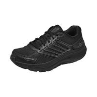 斯凯奇（Skechers）暮光跑鞋丨运动跑鞋女高回弹轻质吸震绑带休闲鞋 全黑色/BBK 37