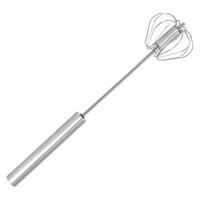 BAIJIE 按压式手持半自动打蛋器 不锈钢旋转式搅拌器12寸WSP-93