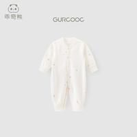 乖奇熊 婴儿长袖连体衣春秋季可爱哈衣爬爬服男女宝宝纯棉秋装家居睡衣服
