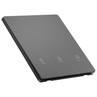 国际电工开关插座面板家用墙壁86型暗装一开5五孔双控空调超薄灰色开关