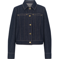 衣香丽影牛仔短外套女小个子2025春季今年流行港风复古牛仔衣 深蓝色 M