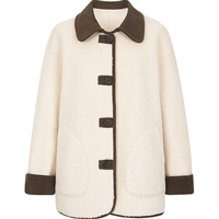 KBNE米色短外套女气质秋冬季夹克外衣设计感小众开衫上衣 米色 XS