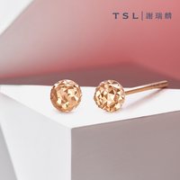 移动端：谢瑞麟 18K玫瑰金耳环 K金耳环（一对） AG541