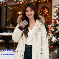 移动端：MLB 羽绒服男装女保暖运动服户外休闲服毛领防风外套