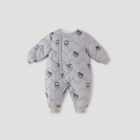 巴厘小猪婴儿棉衣冬季夹棉连体衣加厚保暖棉服哈衣新生儿衣服秋冬宝宝棉袄 萌趣企鹅 80cm