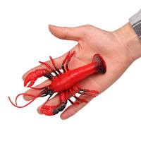 西克里海底生物塑料仿真海洋世界动物模型海龟玩具螃蟹龙虾章鱼鲨鱼套装 乳白色 中号收纳袋一个