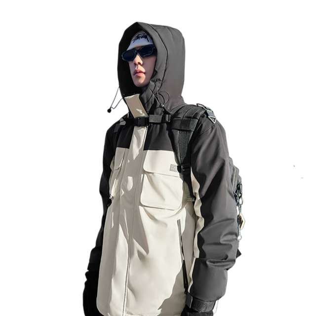 骆驼 巡野工装羽绒服冲锋衣外套 M13CR07096