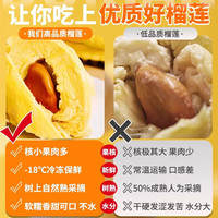 北海湾泰国金枕冷冻榴莲肉新鲜纯肉树熟液氮锁鲜无核烤榴莲冷烤双吃净重 1000g 5A级泰国金枕榴莲肉【核小肉厚】