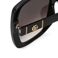 GUCCI 时尚复古方框大框太阳眼镜女款