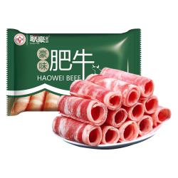 联豪食品 豪味肥牛卷净重400g*3袋 牛肉卷火锅麻辣烫涮煮食材源头直发