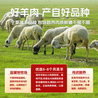 塔塔牧场 宁夏滩羊肉羊后腿肉 5斤精修剔骨肉 礼盒装