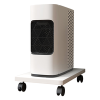雅美乐电脑主机托架带滑轮可移动机箱底座机箱托家用办公主机架电脑托盘 滑轮拖盘白色40*20cm