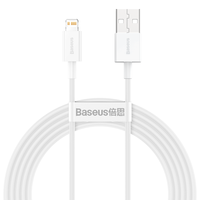 BASEUS 倍思 优胜系列 Lightning 2.4A 数据线 TPE 2m 白色