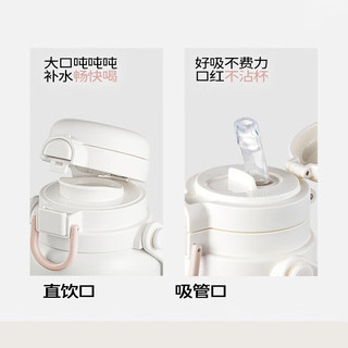 哈尔斯 316不锈钢 吸管保温杯 珠光紫 950ml 带杯带