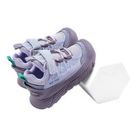 天美意女童运动鞋2024秋冬儿童户外皮面软底大童跑步鞋子 鲟鱼灰/东方紫 37码