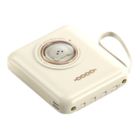 倍特源自带四线20000毫安时充电宝超大容量可爱卡通迷你小巧超薄快充移动电源适用苹果小米安卓手机 米黄熊【自带线+电芯+可携登机】20000M