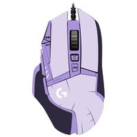  logitech/罗技 可配重 有线游戏鼠标+大桌垫  星河紫