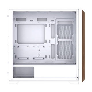 SAMA先马风洞中塔游戏电脑机箱木条装饰/支持360水冷/ATX背插主板/Type-C/多面散热 小风洞白色机箱(Type-C+支持MATX中小板)