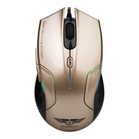 NEWMEN 新贵 猎鲨豹 N5000 有线鼠标 4200DPI RGB 金色