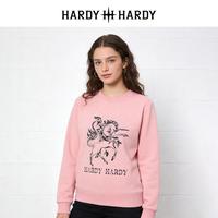 HARDY HARDY 潮牌秋季飞马字母亮片印花上衣圆领百搭中性风男女式同款卫衣