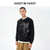 HARDY HARDY 秋冬季街头潮流个性亮片印花情侣上衣圆领长袖男女式卫衣