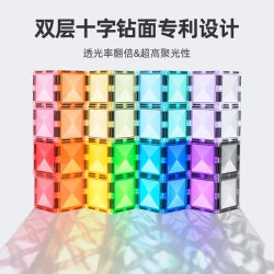 潘多象 彩窗磁力片儿童益智玩具男孩女宝拼装积木新年拼图