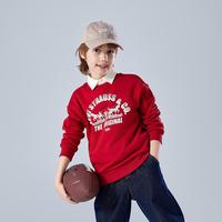 Levi's 儿童卫衣经典logo印花圆领套头卫衣春秋季男女童拜年服