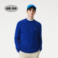 LACOSTE 法国鳄鱼男装秋冬经典logo印花保暖羊毛针织衫毛衣男款山羊毛