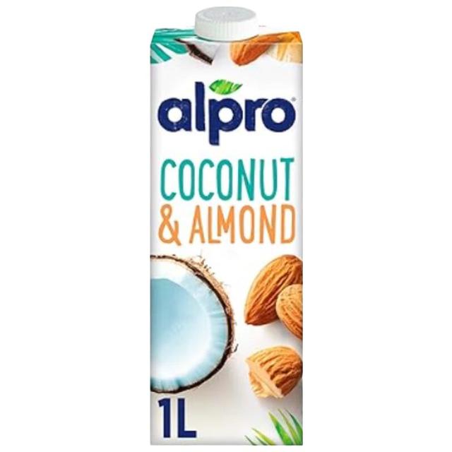 alpro 椰奶+原味巴旦木奶1L*4瓶 比利时原装进口 植物奶咖啡