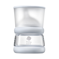 babycare 防胀气玻璃奶瓶新生婴儿宝宝0-1个月 100ml 静谧蓝