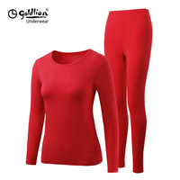 金利来 男士保暖内衣男绵羊毛加绒加厚中高领冬季防寒发热秋衣秋裤套装 女-190g轻暖065 M