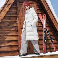 FILA RGB多彩羽绒系列|斐乐官方女装长款羽绒服2025冬季新款休闲外套 正黑色-BK XL 175/92A/XL