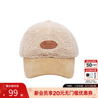 Champion 冠军圣诞系列冬季拼色毛绒棒球帽鸭舌帽男女 卡其色 均码