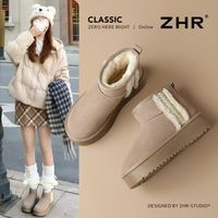 【ZHR则则29起清仓捡漏】秋冬外穿百搭靴子运动鞋售完不补 P113卡其色 35