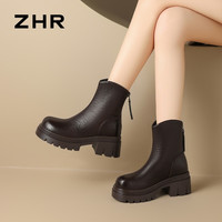 【ZHR则则29起清仓捡漏】秋冬外穿百搭靴子运动鞋售完不补 KN199A棕色 38