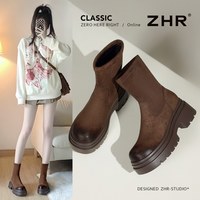 【ZHR则则29起清仓捡漏】秋冬外穿百搭靴子运动鞋售完不补 JF333A棕色 37