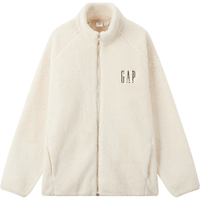 限尺码:Gap 男女装2024秋季新款抱抱绒字母logo抓绒立领外套休闲上衣609070