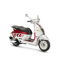 标致 DJANGO LIGHT 150cc 复古踏板摩托车 樱桃红