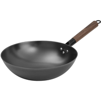 典匠生铁炒锅家用无涂层铸铁锅圆底炒菜锅燃气灶锅具30cm