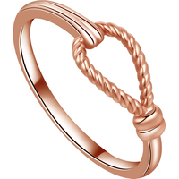 潮宏基18K金玫瑰金彩金戒指女 指扣 SRK30005639 15号