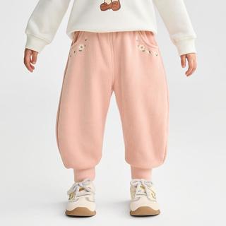 巴拉巴拉 加绒加厚保暖束脚裤宝宝长裤婴幼裤子女童冬款儿童裤子柔软舒适