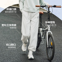安踏雪鸮卫裤丨休闲束脚裤女冬季新款加绒保暖针织长裤学院运动裤
