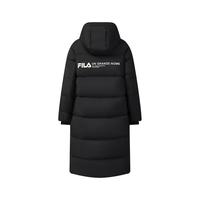 FILA 斐乐女士长款羽绒服冬季防污防泼水RGB多彩羽绒外套 正黑色-BK M 165/84A/M