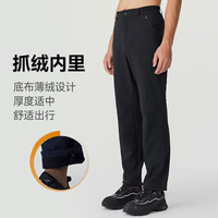 移动端、京东百亿补贴：诺诗兰 24加绒软壳裤三防科技弹力男女休闲长裤男女户外徒步登山 纯黑色-02E男 180