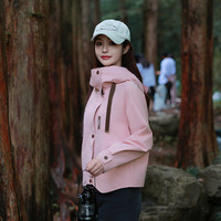 言朔 春秋季外套女款冲锋衣2025新款爆款小个子夹克登山服户外软壳薄款