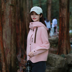 言朔 春秋季外套女款冲锋衣2025新款爆款小个子夹克登山服户外软壳薄款