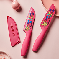 CaROTE 多巴胺印花水果刀不锈钢户外露营切菜粉色厨房刀